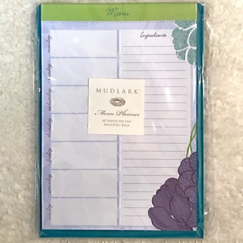 Mudlark "Aubrey" Magnetic Menu Planner Notepad